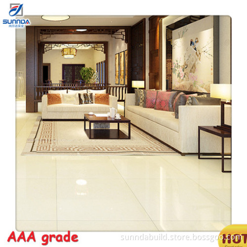 China Foshan beige yellow soluble salt polished porcelain tile, mirror glass ceramic and porcelain tile flooring